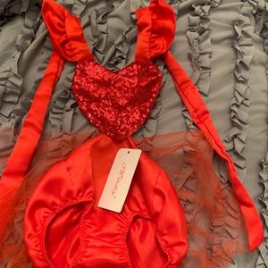 Brand new heart romper baby girl